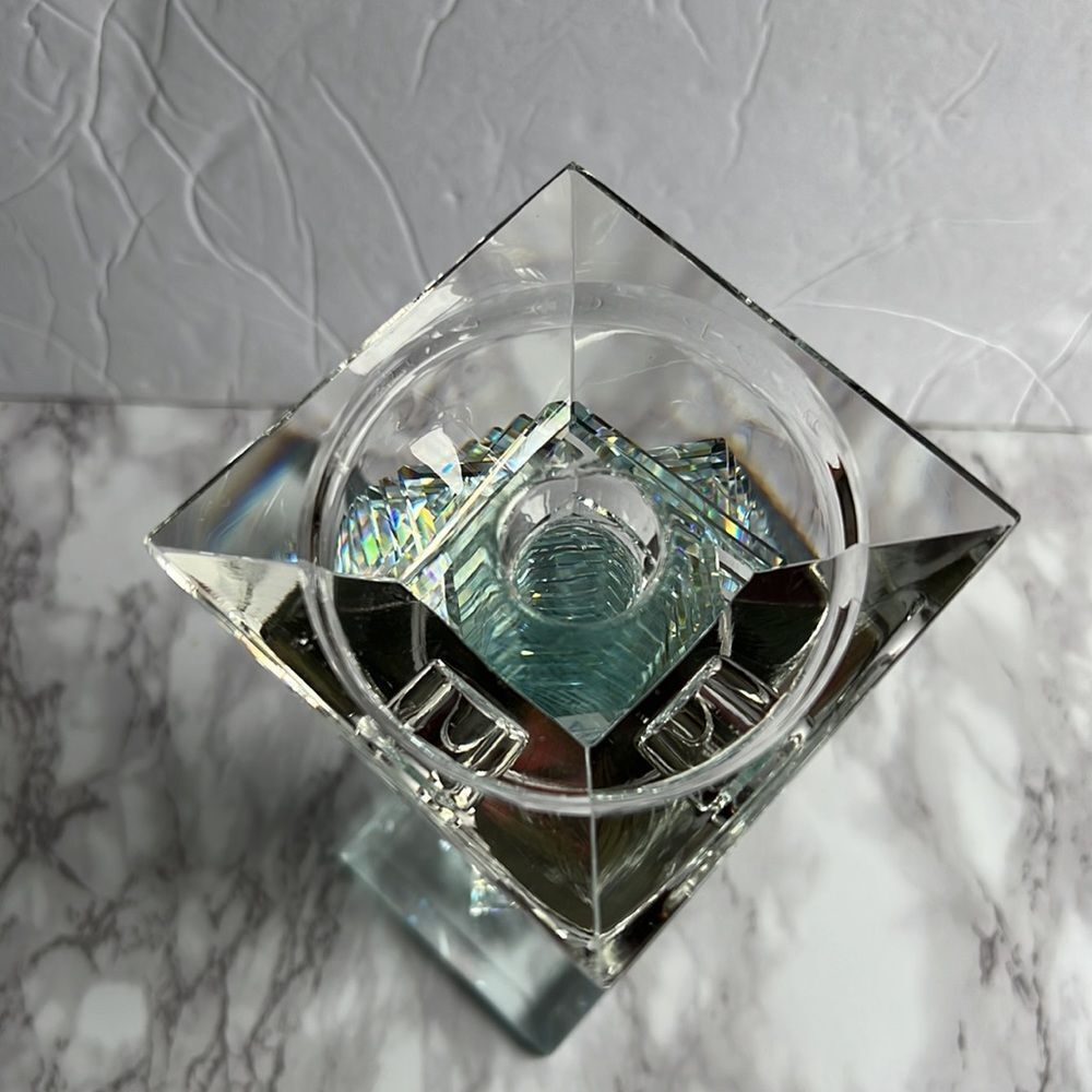 Crystal Eye Votive Candle Holder – Clear Geometric Prism Luxury Decor - Picture 14 of 17